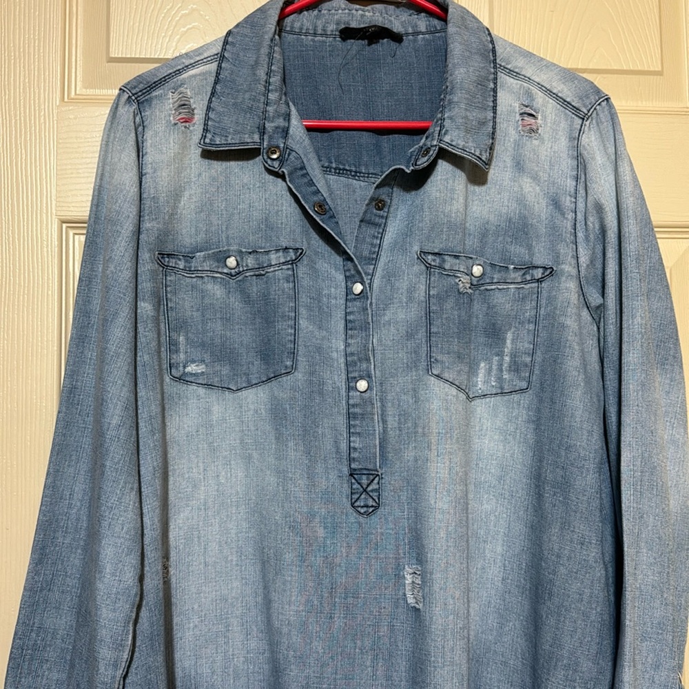 Denim pullover size xl